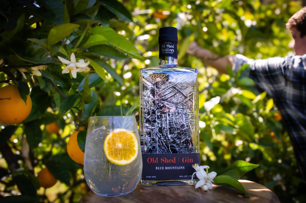 Bottle of Old Shed Gin Part 1, used in our easy cocktail recipes including the Mountain Gin & Tonic